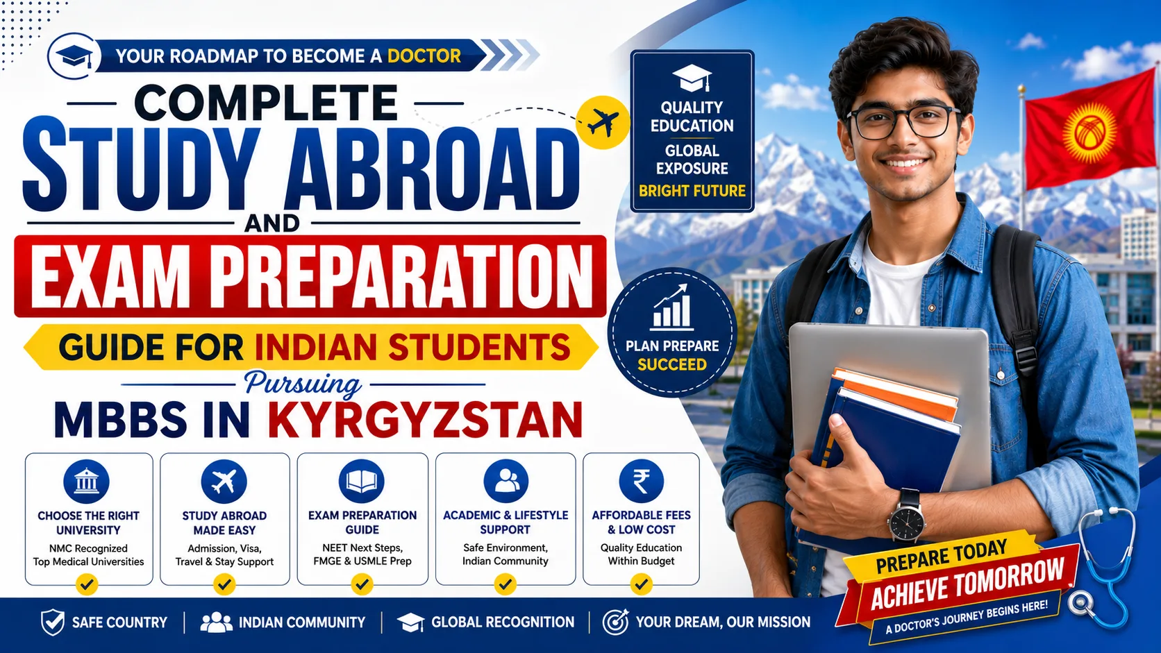 Complete Study Abroad and Exam Preparation Guide for Indian Students Pursuing MBBS in Kyrgyzstan